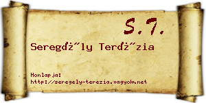 Seregély Terézia névjegykártya
